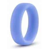 Голубое люминесцентное кольцо Silicone Glo Cock Ring - Blush Novelties - во Владивостоке купить с доставкой