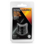 Черное эрекционное кольцо на мошонку Beef Ball Stretcher Snug X Long - Blush Novelties - во Владивостоке купить с доставкой