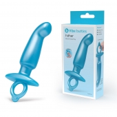 Голубая анальная пробка для массажа простаты Hither Silicone Prostate Plug - 14,3 см. - b-Vibe - во Владивостоке купить с доставкой