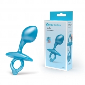 Голубая анальная пробка для массажа простаты Bulb Silicone Prostate Plug - 10,7 см. - b-Vibe - во Владивостоке купить с доставкой