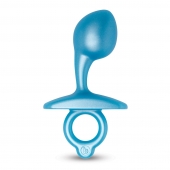 Голубая анальная пробка для массажа простаты Bulb Silicone Prostate Plug - 10,7 см. - b-Vibe - во Владивостоке купить с доставкой