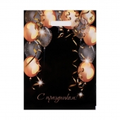 Пакет с вырубной ручкой и принтом в виде шариков (30х40 см) - Сима-Ленд - купить с доставкой во Владивостоке