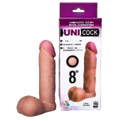Фаллическая насадка для страпона UNICOCK 8  - 20 см. - LOVETOY (А-Полимер) - купить с доставкой во Владивостоке