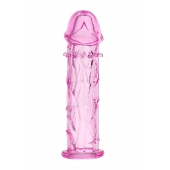 Розовая насадка фаллической формы - 12,5 см. - A-toys - во Владивостоке купить с доставкой