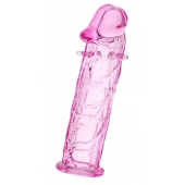 Розовая насадка фаллической формы - 12,5 см. - A-toys - во Владивостоке купить с доставкой