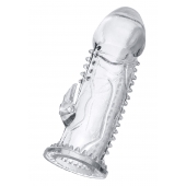 Прозрачная насадка на пенис с шипиками и коготком - 13,5 см. - A-toys - во Владивостоке купить с доставкой