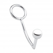 Кольцо на пенис с анальным стимулятором Stainless Steel Anal Hook   Cock Ring - BlueLine - во Владивостоке купить с доставкой