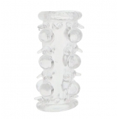 Прозрачная насадка на пенис с шипами и бугорками JELLY JOY LUST CLUSTER CLEAR - Dream Toys - во Владивостоке купить с доставкой