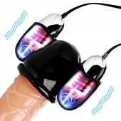 Черная стимулирующая насадка для головки полового члена Multi Speed Vibrating Penis Head Teaser - XR Brands - во Владивостоке купить с доставкой