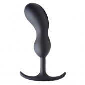 Черный массажер простаты с утяжелителями Premium Silicone Weighted Prostate Plug Large - 18,8 см. - XR Brands - во Владивостоке купить с доставкой