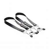 Ремни с зажимами для половых губ Spread Labia Spreader Straps with Clamps - XR Brands - купить с доставкой во Владивостоке
