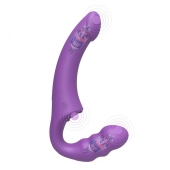 Фиолетовый безремневой страпон Straples Strap-On Dildo - Erokay - купить с доставкой во Владивостоке