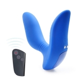 Синий вибромассажер простаты 3,5’’ Remote Control Curve P-spot Massager - 12 см. - Erokay - во Владивостоке купить с доставкой