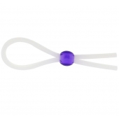 Прозрачное лассо с фиолетовой бусиной SILICONE COCK RING WITH BEAD LAVENDER - NMC - во Владивостоке купить с доставкой