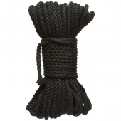 Черная верёвка для связывания и фиксации Bind Tie - 15,24 м. - Doc Johnson - купить с доставкой во Владивостоке