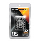 Прозрачная насадка с капельками STAY HARD COCK SLEEVE 05 CLEAR - Blush Novelties - во Владивостоке купить с доставкой