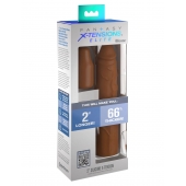 Коричневая насадка на член 2  Silicone X-tension - 20,3 см. - Pipedream - во Владивостоке купить с доставкой