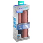 Телесная вибронасадка на член 3  Vibrating Mega X-tension with Remote - 22,9 см. - Pipedream - во Владивостоке купить с доставкой