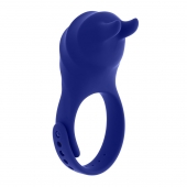 Синее эрекционное виброкольцо с клиторальной подушечкой и пультом ДУ Adjustable Fun Ring - Zero Tolerance - во Владивостоке купить с доставкой