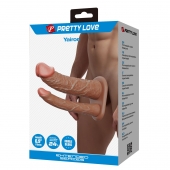 Реалистичная полая насадка на член для двойного проникновения Yairon - 17,5 см. - Baile - купить с доставкой во Владивостоке