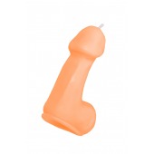 Оранжевая свеча в форме пениса - 47 гр. - Pecado - купить с доставкой во Владивостоке