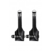 Черные подвесы с белой строчкой - Pecado - купить с доставкой во Владивостоке