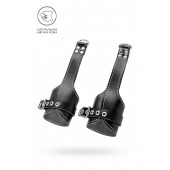 Черные подвесы с белой строчкой - Pecado - купить с доставкой во Владивостоке