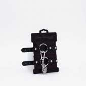 Черно-красные кожаные оковы - Crazy Handmade - купить с доставкой во Владивостоке