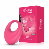 Розовое интерактивное эрекционное виброкольцо Leo - Easy toys - во Владивостоке купить с доставкой