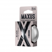 Черные утолщенные презервативы MAXUS Extra Strong с железным кейсом - 3 шт. - Maxus - купить с доставкой во Владивостоке