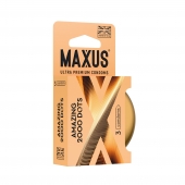 Точечные презервативы MAXUS 2000 Amazing Dots с железным кейсом - 3 шт. - Maxus - купить с доставкой во Владивостоке