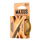 Точечные презервативы MAXUS 2000 Amazing Dots с железным кейсом - 3 шт. - Maxus - купить с доставкой во Владивостоке