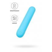 Голубая силиконовая перезаряжаемая вибропуля Murr - 10 см. - A-toys купить во Владивостоке с доставкой в Orgasmix.ru Голубая силиконовая перезаряжаемая вибропуля Murr - 10 см. - A-toys