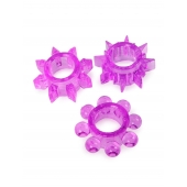 Набор из 3 лиловых эрекционных колец различной формы - Erowoman-Eroman - во Владивостоке купить с доставкой