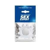 Прозрачное эрекционное кольцо со стимулирующими шариками - Sex Expert - во Владивостоке купить с доставкой