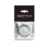 Эластичное эрекционное колечко с черными «ресничками» - Sextaz - во Владивостоке купить с доставкой
