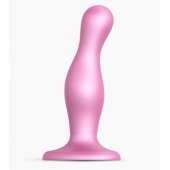 Розовая насадка Strap-On-Me Dildo Plug Curvy size M - Strap-on-me - купить с доставкой во Владивостоке