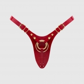 Красный пояс для фиксации насадок Strap-On-Me Leatherette Harness Fabulous - Strap-on-me - купить с доставкой во Владивостоке
