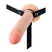 Мужской полый страпон на регулируемых ремешках - 22 см. - Sex Expert - купить с доставкой во Владивостоке