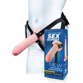 Мужской полый страпон на регулируемых ремешках - 22 см. - Sex Expert - купить с доставкой во Владивостоке