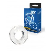 Прозрачное эрекционное кольцо в форме гайки - Sex Expert - во Владивостоке купить с доставкой