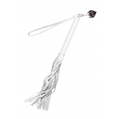 Белая кожаная плеть - 50 см. - Pecado - купить с доставкой во Владивостоке