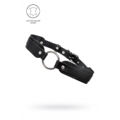 Черный кожаный чокер-ошейник со скруглёнными углами - Pecado - купить с доставкой во Владивостоке