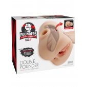Телесный мастурбатор с вибрацией Double Pounder Vibrating Squeeze Stroker - Pipedream - во Владивостоке купить с доставкой