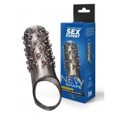 Дымчатая насадка на пенис с выпуклостями - 12 см. - Sex Expert - во Владивостоке купить с доставкой