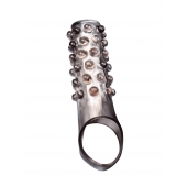 Дымчатая насадка на пенис с выпуклостями - 11 см. - Sex Expert - во Владивостоке купить с доставкой