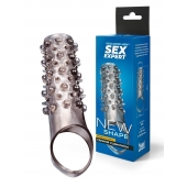 Дымчатая насадка на пенис с шипами и выпуклостями - 12 см. - Sex Expert - во Владивостоке купить с доставкой