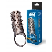 Дымчатая насадка на пенис с шипами и выпуклостями - 12,5 см. - Sex Expert - во Владивостоке купить с доставкой