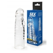Прозрачная закрытая насадка на член - 15 см. - Sex Expert - во Владивостоке купить с доставкой