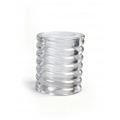 Прозрачная сквозная насадка на пенис с ребрышками - Sex Expert - во Владивостоке купить с доставкой